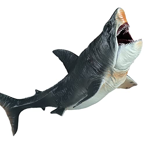 Coyka – Megalodon Action Figure – Great Shark Toy - Prehistoric Sea Creature – Gray – 11 Inch #TOP7