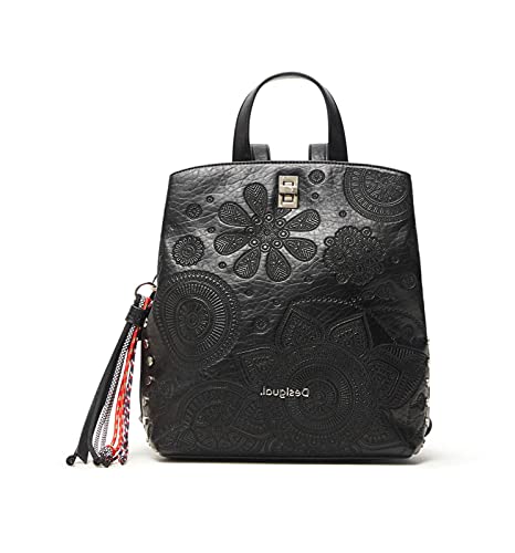 Desigual Back deja Vu Sumy Mini, Mochila Mujer, Negro, Talla Única