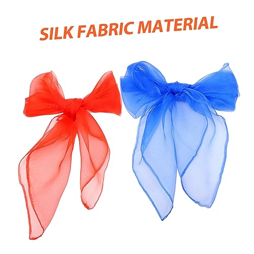 BESPORTBLE 12pcs Colorful Dance Scarves for Juggling Movement and Music Activities Square Performance Props Red Yellow and for Boys and Girls4