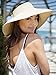 Simplicity Women's Packable Sun Hat Wide Brim Summer Hats for Women Fashionable Roll-up Straw Sun Visor Beige White