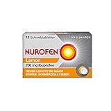 NUROFEN 200 mg Schmelztabletten Lemon - Bei leichten bis mäßig starken Schmerzen & Fieber- Ab 6 Jahren - 12 Stück