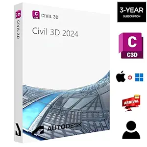 Autodesk Civil 3D 2024 | Comprehensive detailed design and documentation software for civil infrastructure |3 Year Subscription | For Windows Or Mac | 2 Hr Delivery