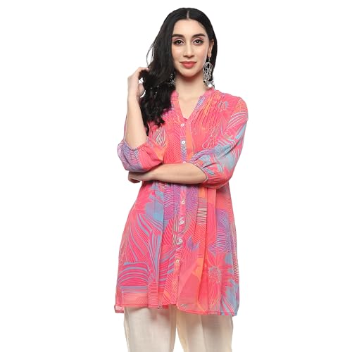 Image of BIBA Women Polyester Straight Fit Kurta