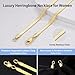 Jewlpire 18K Gold Plated Herringbone Necklace for Women, 3mm Flat Snake Chain Necklace, Gold Chain Choker Necklaces, Women's Chains Necklaces 16 Inch