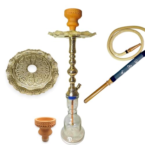 Heavensent Saray Tradi Shisha aus Messing – Traditionelle Wasserpfeife | Hochwertige Handarbeit | Robustes Design | Perfekt für intensiven Geschmack und Langlebigkeit