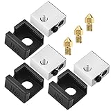 ✔Aluminium Heizblock: Hochwertiges Aluminium Material, robust für den Einsatz eignet sich für MK7 MK8 Extruder 3D Drucker hot Ende. M6 Bohrung funktioniert perfekt mit Düse und Düsenhals. M3 innere Löcher sind für Thermoelement und Befestigungsschraube.