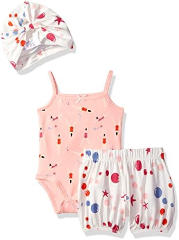 Rosie Pope Baby Girls' 2 Piece Set with Headband and Matching Diaper Cover, Coral/Swimmers, 12M