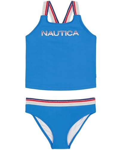 Nautica Girls' Two-Piece Bikini Swimsuit Set, UPF 50+ Sun Protection, Quick-Dry Bathing Suit