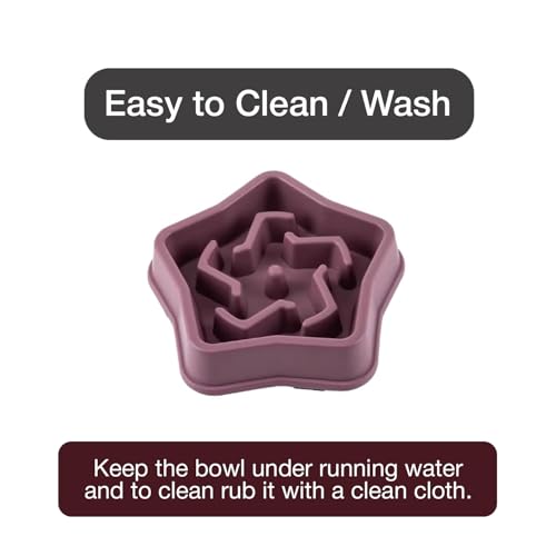 Image of Durable Slow Feeder Bowl for Dogs| Anti-Choke Non-Slip Pet Feeding Base and Easy to Clean| Dish Promotes Healthy Eating| Reduces Bloating and Digestive Issues (Purple)