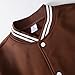 CONJUESS Men's Casual Baseball Jacket Pilot Campus Style Fashion Jacket Slim-Fit Style (US, Alpha, Small, Regular, Regular, Brown)