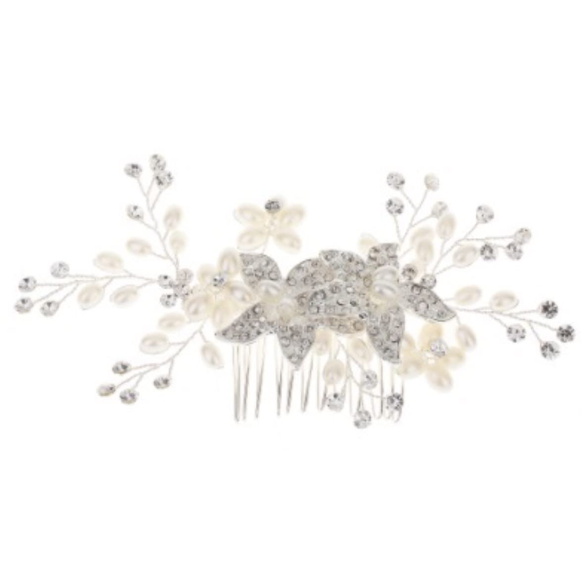 Grzebień do Włosów Biżuteria korona dla kobiet kryształowe grzebienie do włosów Rhinestone Pearl grzebień do włosów dla nowożeńców kobiety biżuteria do włosów ślub Ozdób do Włosów