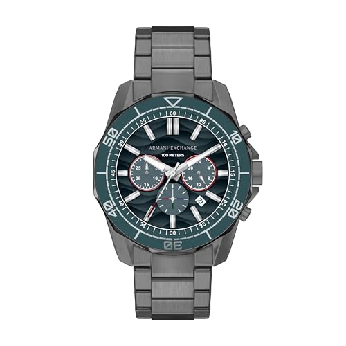 Image of Armani Exchange A|X Dive-Inspired Stainless Steel Watch for Men