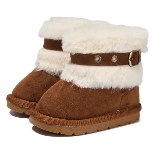 Newsonet Baby Snow Winter Boots Girls Boys Cold Weather Faux Fur Shoes 6 9 12 18 24 Months3