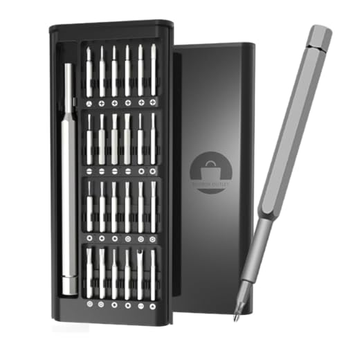 Kit Chaves de Precisão Premium 24 Peças - Estojo Multifuncional com Ferramenta em Alumínio e Ponteiras de Precisão em Aço CRV - Removíveis para Impressora 3D, Smartphones, Tablets, Notebooks