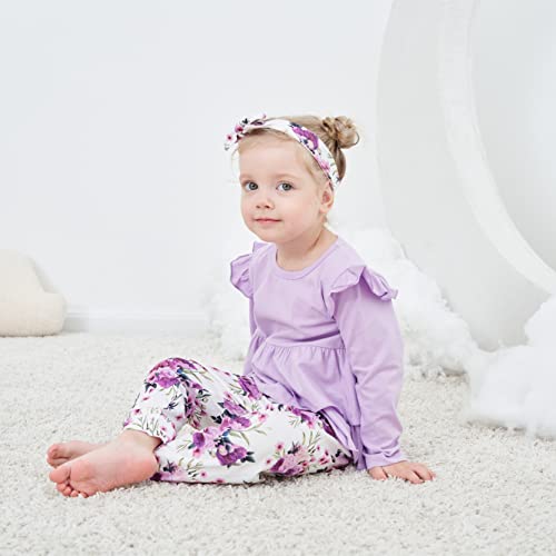 Toddler Baby Girl Clothes Outfits Clothing Infant Ruffle Top Pants Cute Winter Fall Spring Outfit Sets for Girls3