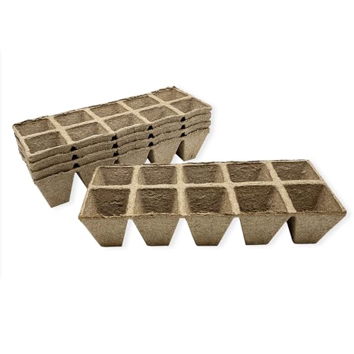 Image of Jiffy Seed Starting Strips - Biodegradable, Plant Starter Pots, 10 Cell, 50 Strips - Peat