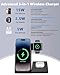 3 in 1 Foldable Wireless Charging Station for Apple Devices, 15W Fast Wireless Charger Stand for iPhone 17/16/15/14/13 /Plus/Pro/Pro Max/12/11, Apple Watch 10/9/8/7/Ultra2/Ultra/SE, AirPods 4/3/2/Pro
