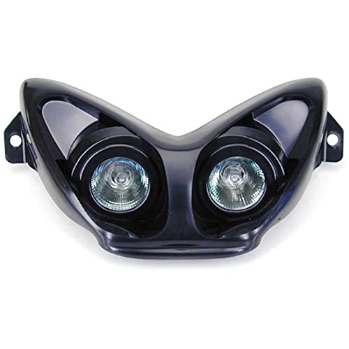 one by Camamoto cod. 77201351 maschera alogena faro anteriore dicroica nera compatibile con yamha aeroz/mbk nitro anno dal 1997 al 2012
