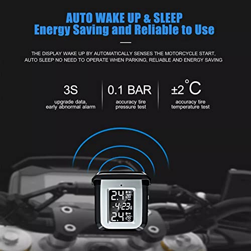Image of XPR3SS Open Box Wireless Tire Pressure Monitoring System External Sensor Motorcycle TPMS for Motorbikes Pressure Alarm Pressure Sensor for Bike TPMS