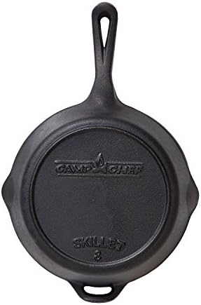 Camp Chef 8 Cast Iron Skillet, Black, SK8 Camp Chef 8 Cast Iron Skillet, Black, SK8