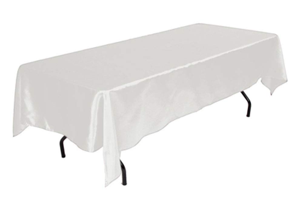 Tektrum 60 X 120 Inch 60"X120" Rectangular Silky Satin Tablecloth - Premium Fabric - for Wedding Party Banquet Events Restaurant Kitchen Dining