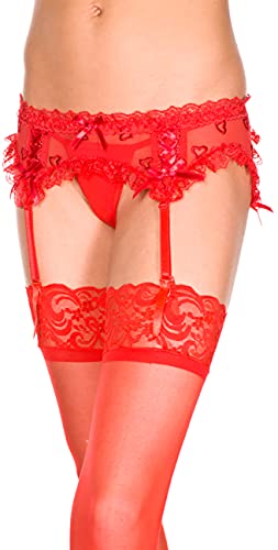 Image of ToBeInStyle Women's Lace Classic Elegant Sheer Garter Belt