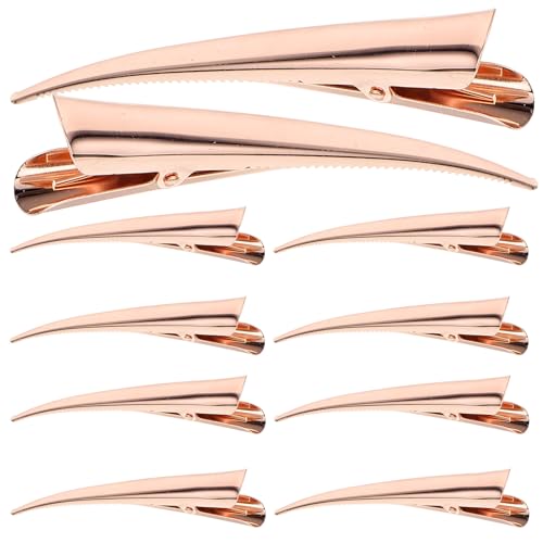 Pinzas grandes de cocodrilo de metal rosa dorado accesorios para seccionar y hacer peinados