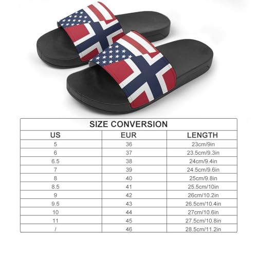 U.S. Norway Flag House Sandals Non-Slip Bathroom Slippers Beach Summer Shoes for Men Women2