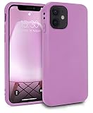 MyGadget Coque Silicone pour Apple iPhone 12 Mini - Case TPU Souple - Cover Protection Extra Fine & Légère - Étui Coloré Anti Choc et Rayures - Mauve Rose
