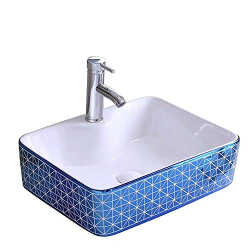 Image of InArt Vessel Sink, Blue, Glossy Finish