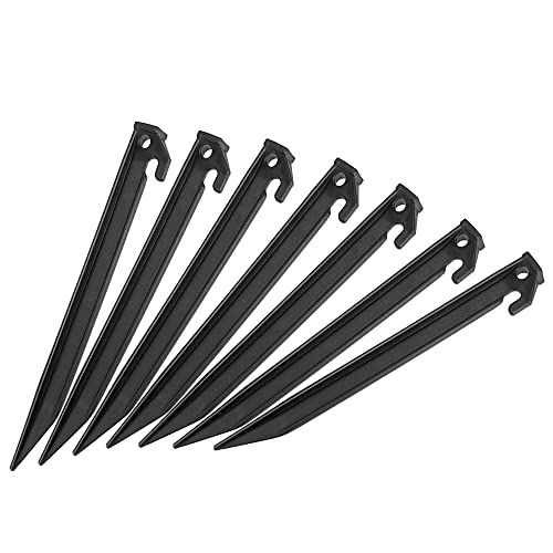 Estacas de plástico resistentes de 23 cm con ganchos para toldos 2