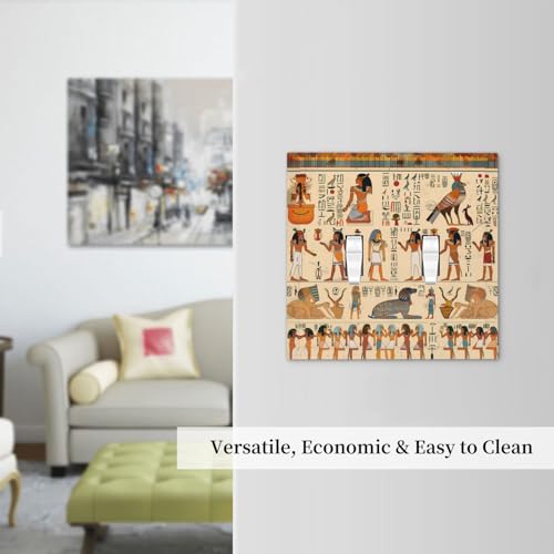 Plaque interrupteur égyptienne décorative à double commande
