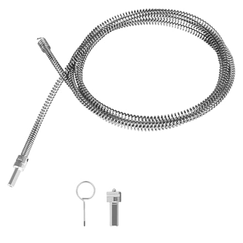 LALAGO Desatascador Tuberias, ø10mm x 3m Desatascador Fregadero, Alambre Desatascador Tuberias Profesional, Desatascador WC, Cable Desatascador Tuberias