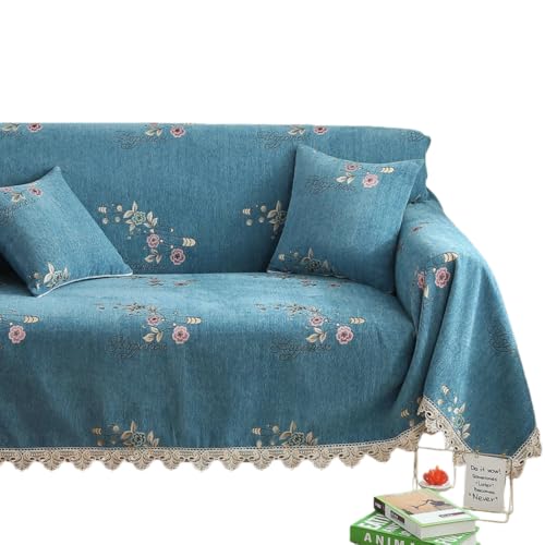 Damika ソファーカバー 多機能 フリンジ付き 毛布 マルチカバー 柄 エスニック 北欧風 おしゃれ 2人掛け 3人掛け 綿製品 ブランケット 無地 保護カバー 180*240 マルチクロス カウチ ベッドとも適用 洗える 春夏秋冬 ソファカバー (9