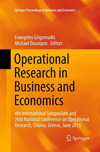 Springer - Operational Research in Business and Economics: 4th International Symposium and 26th National Conference on Operational Research, Chania, Greece, June 2015 - -4%