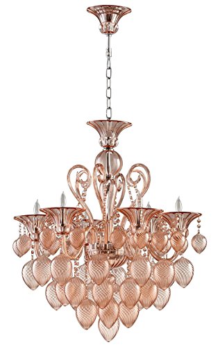 Cyan Design Small Bella Vetro Chandelier in Blush
