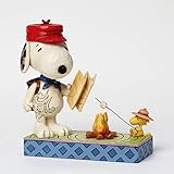 Jim Shore Peanuts 4049414 Snoopy and Woodstock Campfire 2015