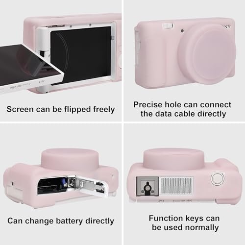 Funda de silicona para cámara Sony ZV-1 color Jelly Pink miniatura 4