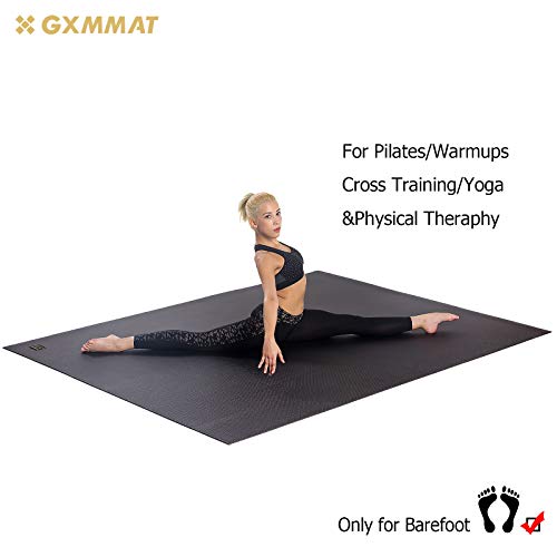 GXMMAT Large Yoga Mat 6'x6'x7mm, Thick Workout Mats for Home Gym Flooring, Extra Wide and Thick, Non-Slip Quick Resilient Barefoot Exercise Mat, Ultra Comfortable Cardio Mat for Pilates, Stretching - Thumbnail 6