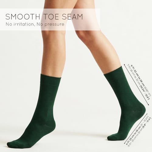 Image of Mysocks Crew Socks for Women Men Colorful Seamless Toe Soft Cotton Dress Socks