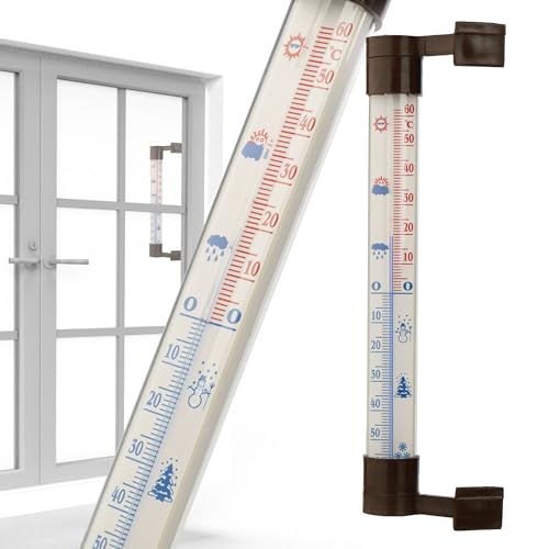 BEGRIS® Außenthermometer, Braun, 23,5 cm