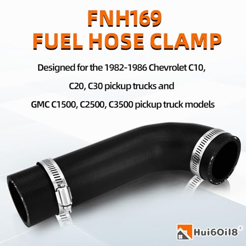 FNH169 Fuel Filler Hose with Clamps replace 573-020 Fits Chevrolet C10 C20 C30 Pickup & GMC C1500 C2500 C3500 Pickup 1982-1986 by Hui6OIL8 - Image 5