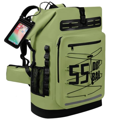 Image of MORXPLOR Dry Bag Waterproof,5L /10L /20L /30L /40L /55L Roll Top Dry Bag Backpack with WaterProof Phone Case for Swim,Kayak