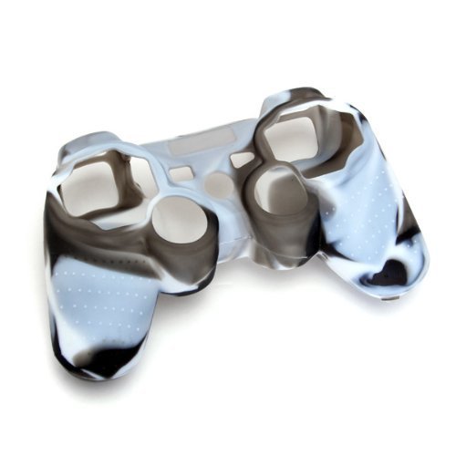 Premium Super Grip Glow Coffee White Silicon Protective Skin Case Cover for Sony Playstation PS3 Remote Controller