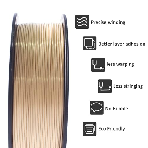 Image of GIANTARM 3D Printer Filament, Bone White Pla Filament, 1Kg(2.2lbs) Spool, 1.75mm Dimension Accuracy + /- 0.03mm, 3D Printing Filament