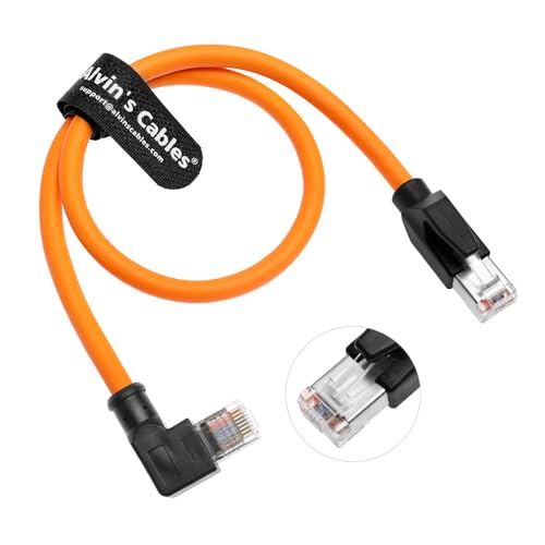 Cable Ethernet RJ45 CAT6A 2m Ángulo Recto Naranja miniatura 4