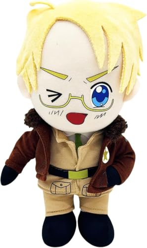 Hetalia Axis Powers America Plushie Alfred F. Jones Stuffed Doll Plush Decor Game Gifts Gaming Beige (30cm)