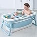 bañera plegable, TPE + PP Baño En Barrica, Antideslizante-tina bañera Niños Y Adulto, Temperatura Inteligente, Filo-doble Ribete, Home Health Bañera