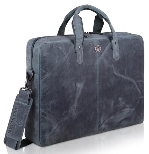 Image of WildHorn Leather Laptop Messenger Bag for Laptop /MacBook up to 15 inch| Padded Laptop Compartment |Office Bag I 365 Days Warranty