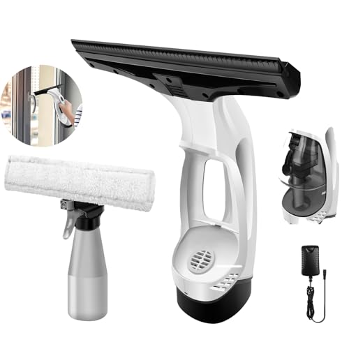 Aspirateur de fenêtre rechargeable 3 en 1 - 2,0 KPA - Aspirateur de fenêtre sans fil - Avec réservoir d'eau de 150 ml - Pour fenêtres, carreaux, verre, miroirs, tables